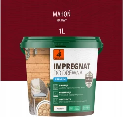DRAGON Impregnat akrylowy do drewna 1L - mahoń