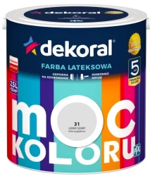 DEKORAL MOC KOLORU LEKKO SZARY 2,5L 