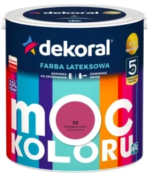 DEKORAL MOC KOLORU POWABNA FUKSJA 2,5L 